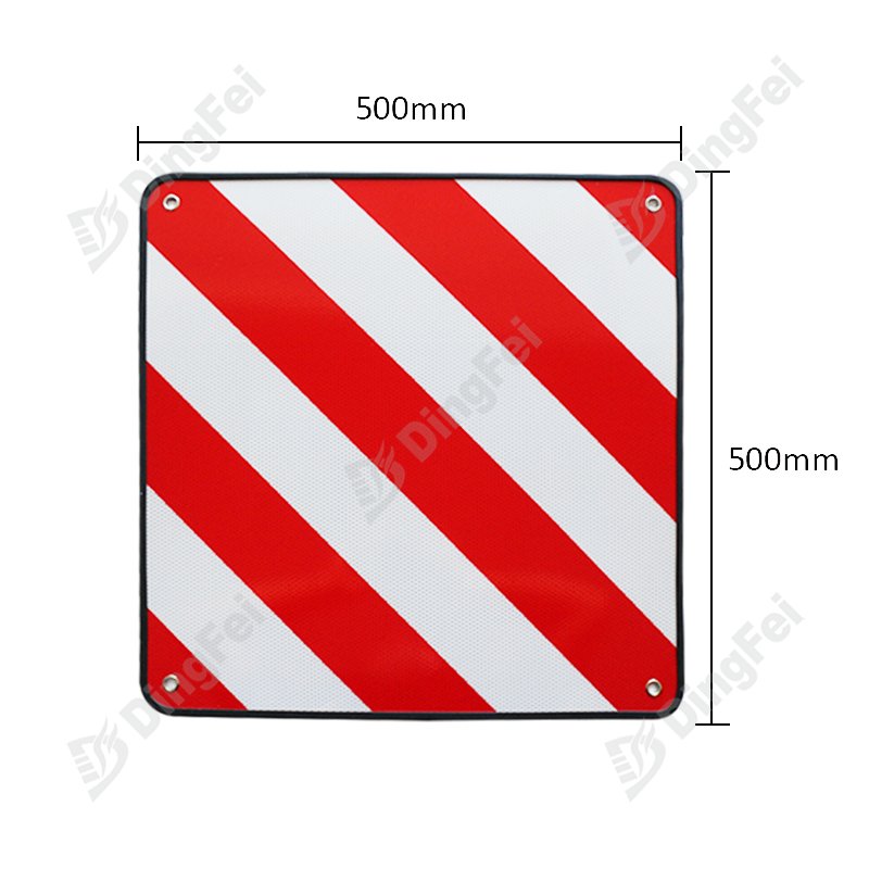 Italy and Spain Red White Reflective Rear Warning Sign - 